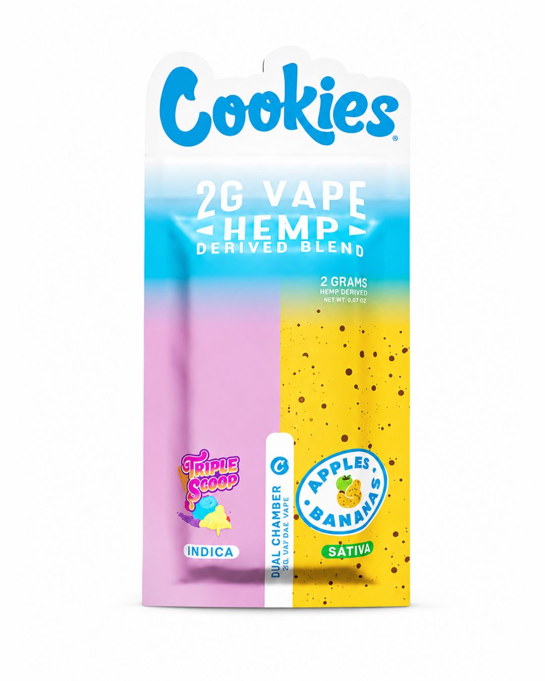 Puff Cookies® 2G Dual Chamber Triple Scoop x Apples & Bananas