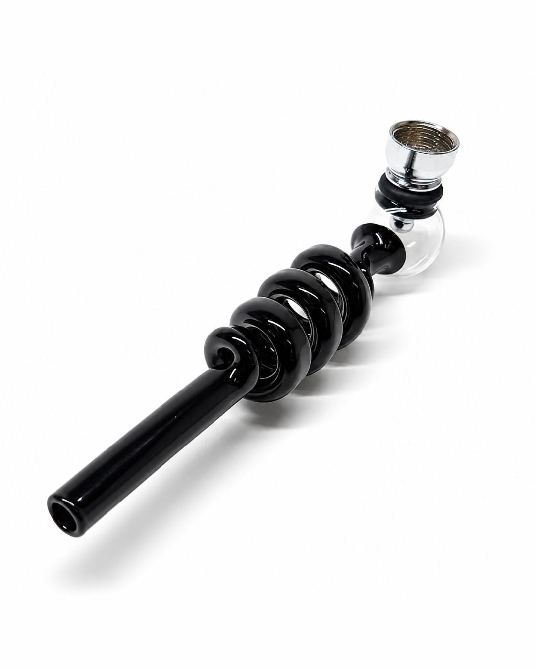 Pipe Spirale en Verre Noir