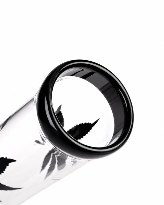 Bang en verre Multi Leaf Hangover Black – 35 cm