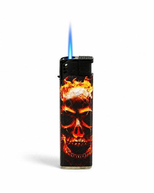 Briquet Tempête Skull Fire – Flamme bleue