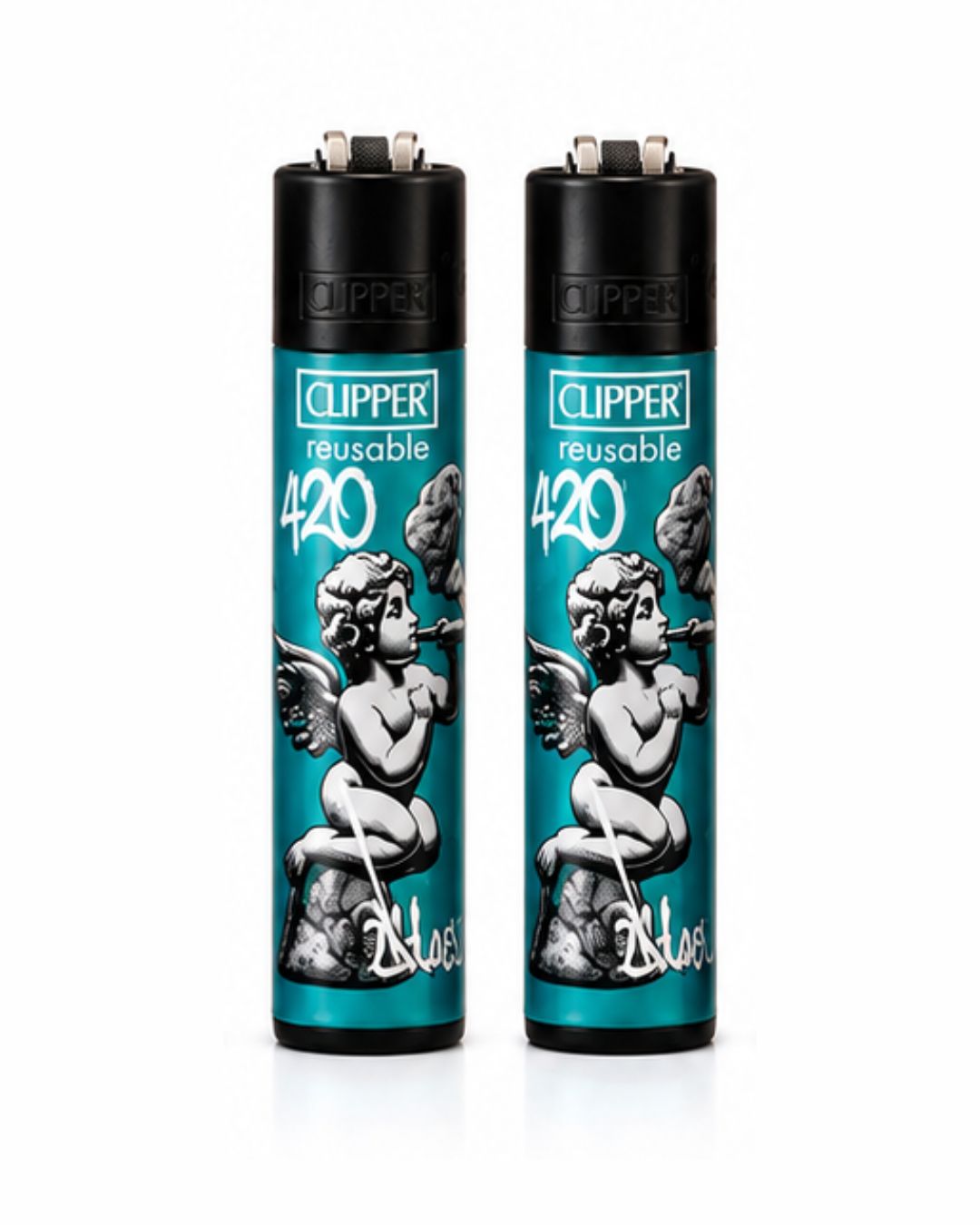 Briquet Clipper Métal – Collection Angels