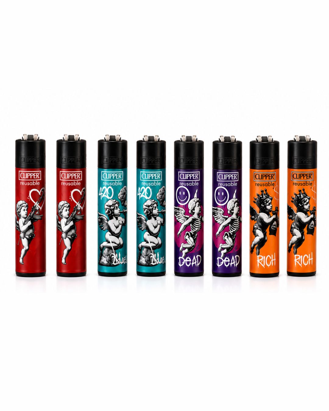 Briquet Clipper Métal – Collection Angels