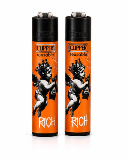 Briquet Clipper Métal – Collection Angels