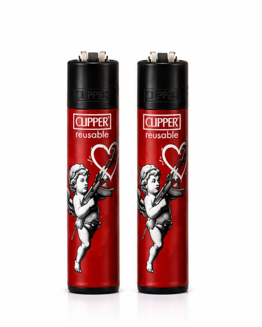 Briquet Clipper Métal – Collection Angels