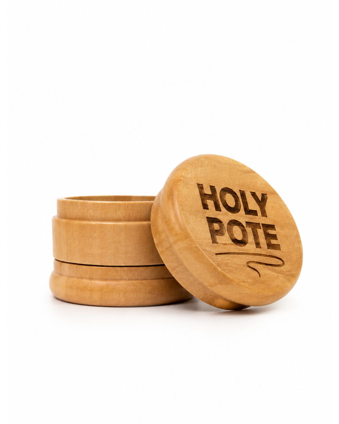 Grinder en Bois HOLYPOTE 4 Parties avec Récupérateur de Pollen