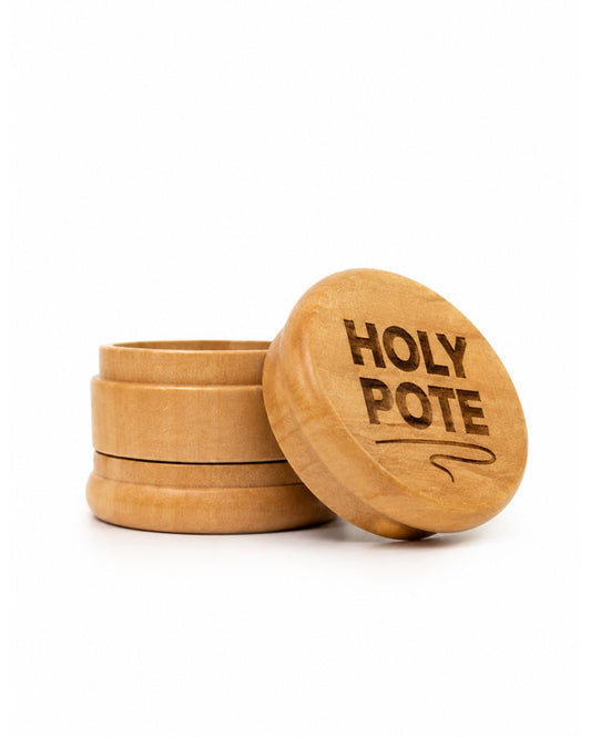 Grinder en Bois HOLYPOTE 4 Parties avec Récupérateur de Pollen