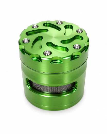 Grinder Métal Bleu Premium 4 Pièces 60 mm – Dents Triple Lame & Tamis à Pollen