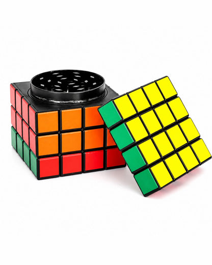 Grinder Rubik's Cube 4 Parties avec Récupérateur de Pollen
