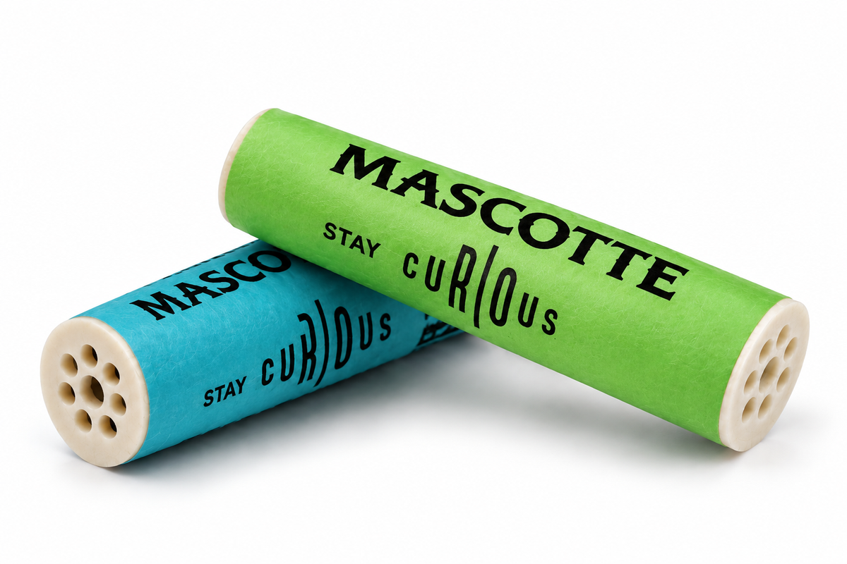 Filtres actifs Mascotte inclus dans le Slim Combi, présentés sur fond blanc avec leur design original.