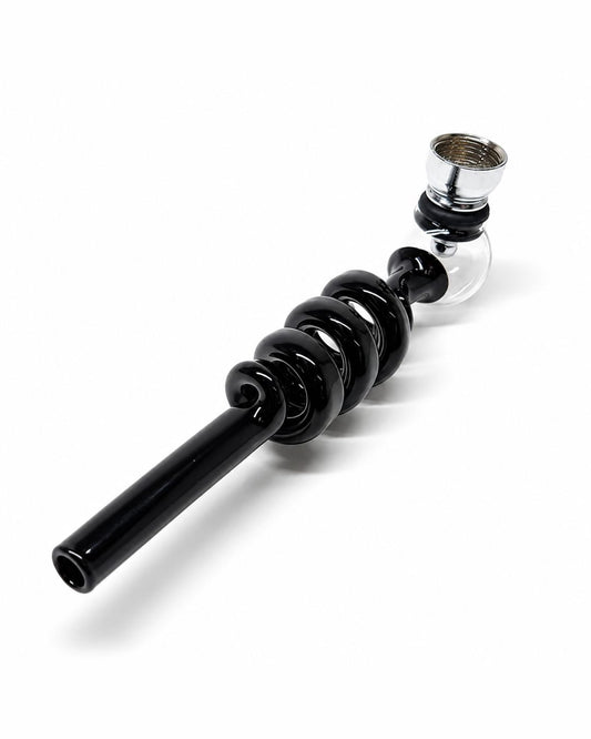 Pipe Spirale en Verre Noir