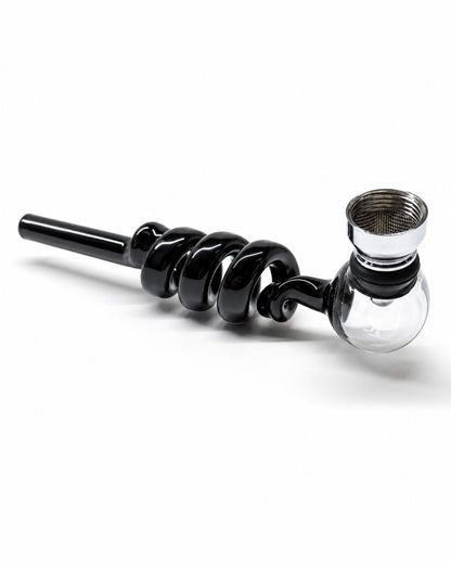 Pipe Spirale en Verre Noir
