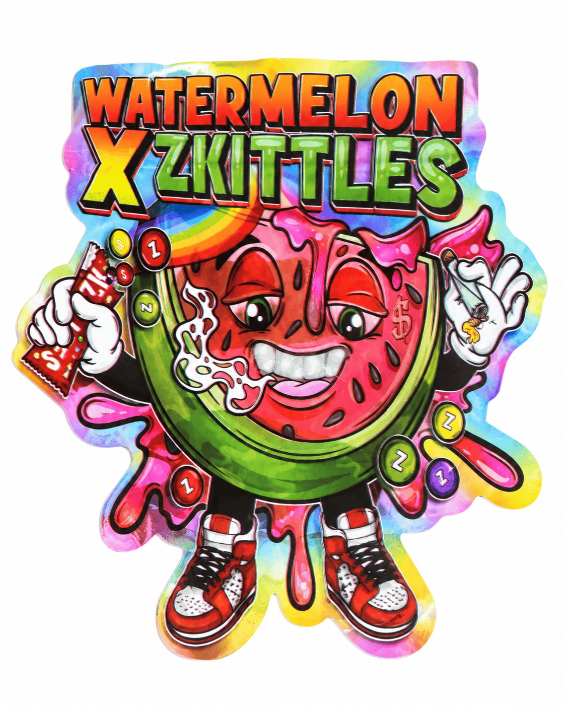 Lot de pochons Watermelon X Zkittles holographiques x50