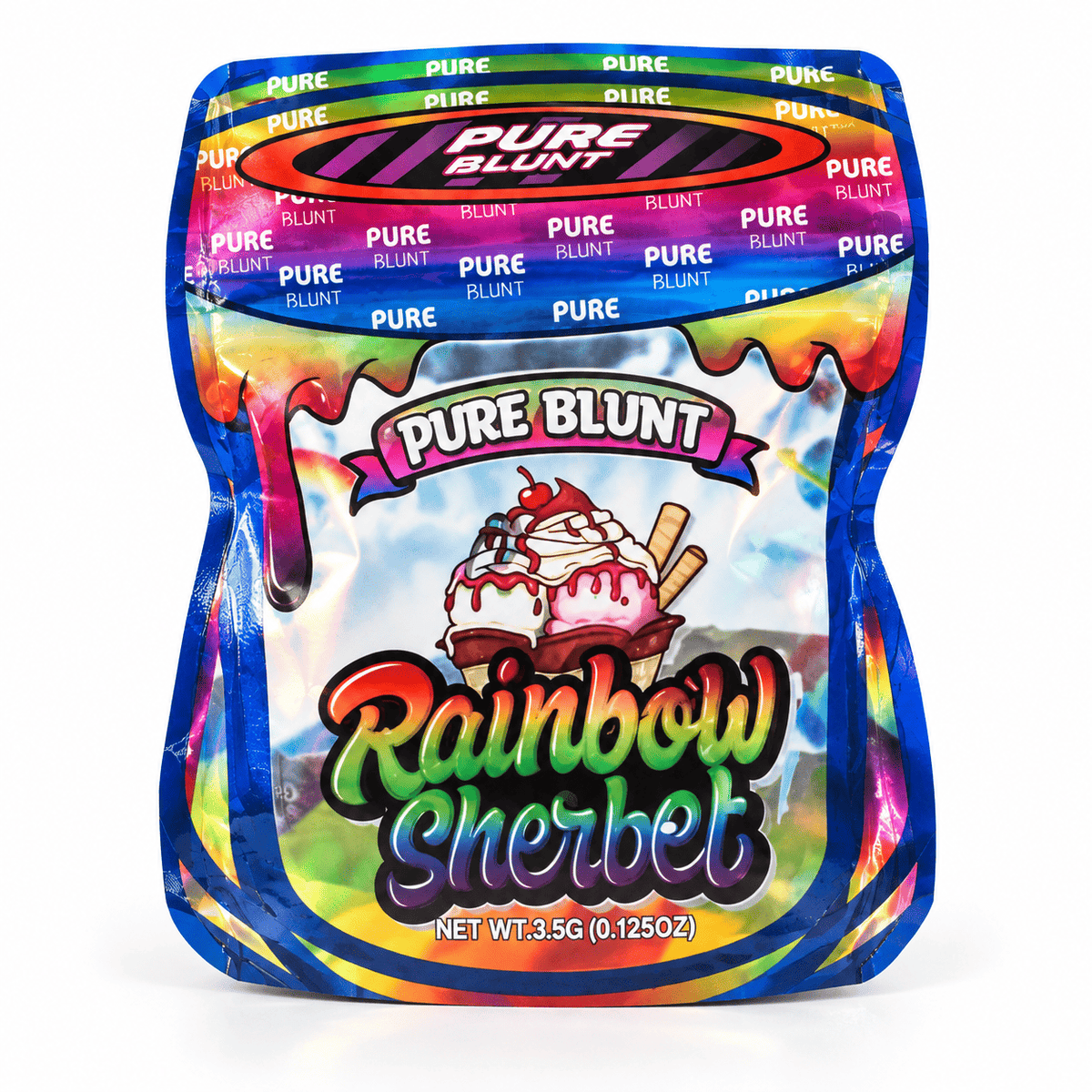 Lot de pochons Pure Blunt Rainbow Sherbet holographiques x50