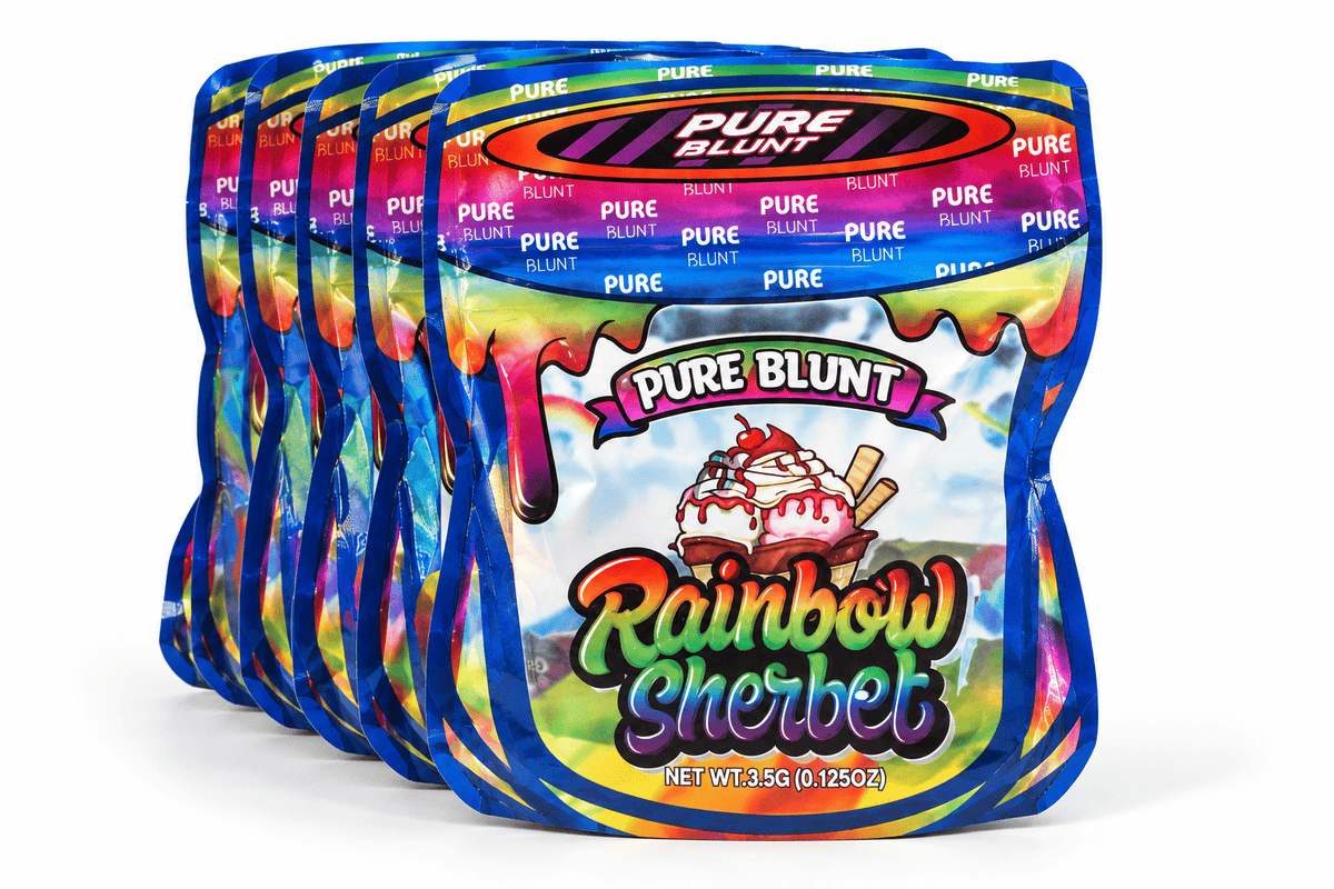 Lot de pochons Pure Blunt Rainbow Sherbet holographiques x50