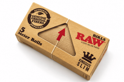 Rouleau RAW Classic Roll 5 mètres King Size Slim dans son packaging