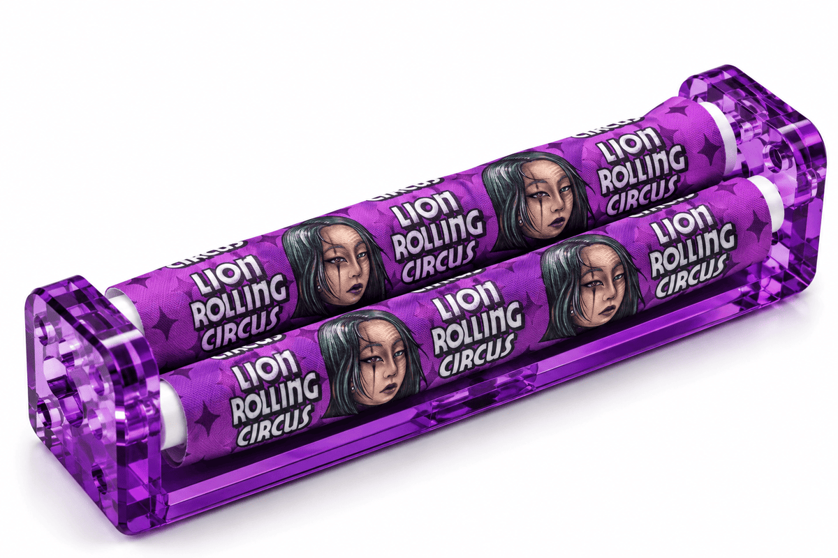 Rouleuse Lion Rolling Circus Big Smoke 110 mm violette – vue trois-quarts