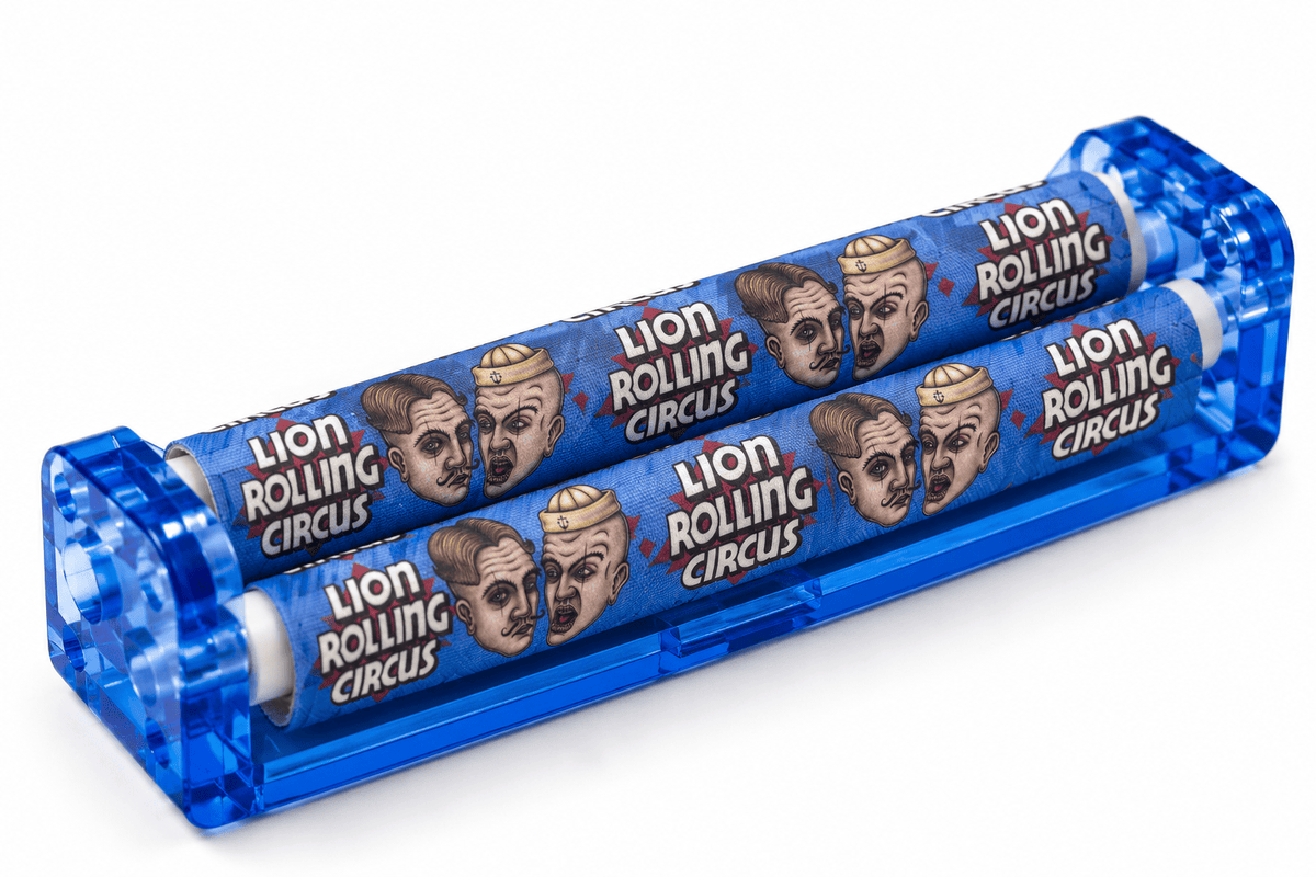 Rouleuse Lion Rolling Circus Big Smoke 110 mm bleue – vue trois-quarts