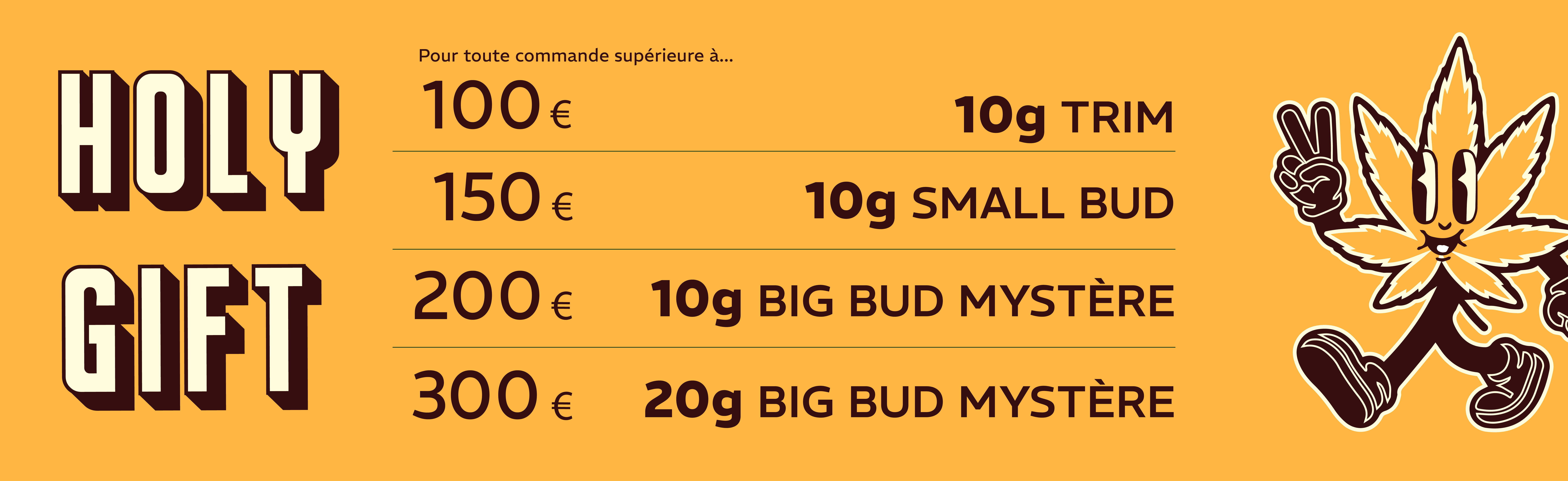 Profitez de nos cadeaux sur chacune de vos commandes !